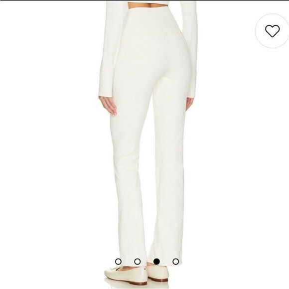 New Beach Riot Alani Split Hem Flare Pants in Snow Cloud Waffle Knit Size Large - Picture 4 of 9